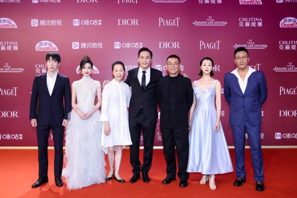 Actress Janice Man , actress Xi Meijuan , actor Liu Ye and actor Hu Jun attend opening ceremony of the 24th Shanghai International Film Festival at...