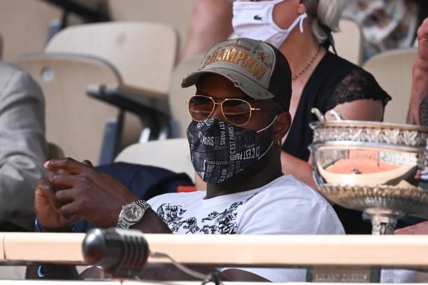 Teddy Riner attends the French Open 2021 at Roland Garros on June 11, 2021 in Paris, France.