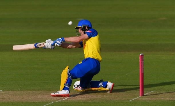 Durham batsman Cameron Bancroft in batting action during the Vitality T20 Blast match between Durham Cricket and Yorkshire Vikings at Emirates...