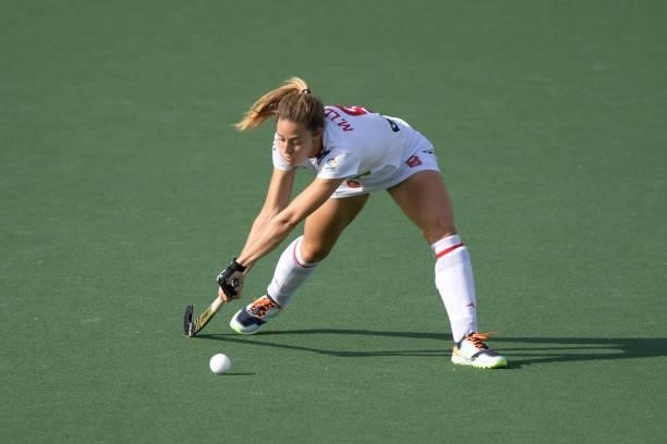 Maria Lopez Garcia of Spain during the Euro Hockey Championships match between Duitsland and Spanje at Wagener Stadion on June 11, 2021 in...