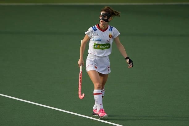 Carlota Petchame Bonastre of Spain during the Euro Hockey Championships match between Duitsland and Spanje at Wagener Stadion on June 11, 2021 in...