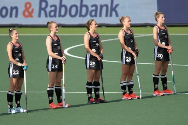 Germany team during the Euro Hockey Championships match between Duitsland and Spanje at Wagener Stadion on June 11, 2021 in Amstelveen, Netherlands