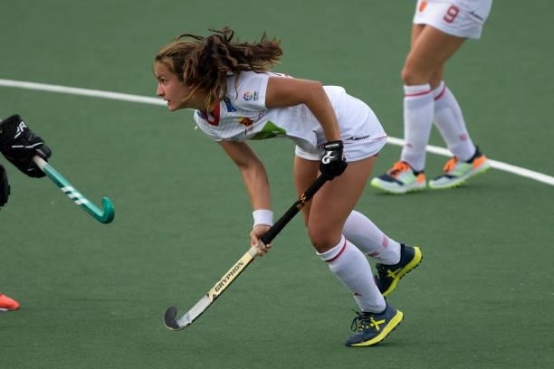 Lola Riera Zuzuarregui of Spain during the Euro Hockey Championships match between Duitsland and Spanje at Wagener Stadion on June 11, 2021 in...