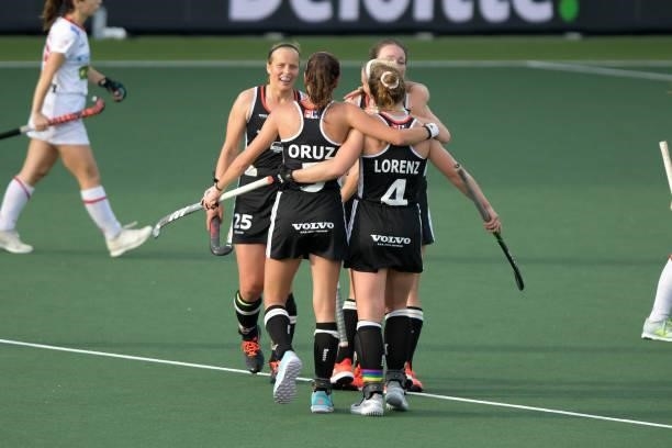 Selin Oruz of Germany during the Euro Hockey Championships match between Duitsland and Spanje at Wagener Stadion on June 11, 2021 in Amstelveen,...