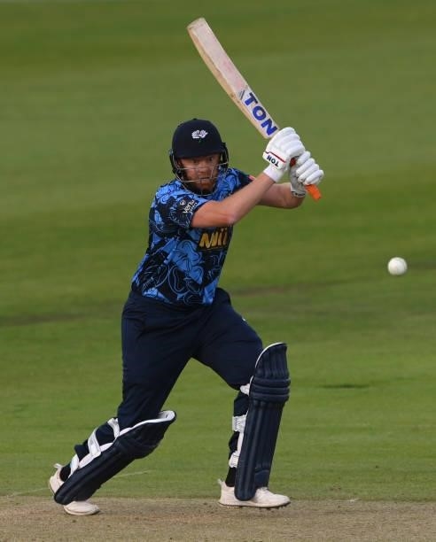 Yorkshire batsman Jonathan Bairstow in batting action during the Vitality T20 Blast match between Durham Cricket and Yorkshire Vikings at Emirates...