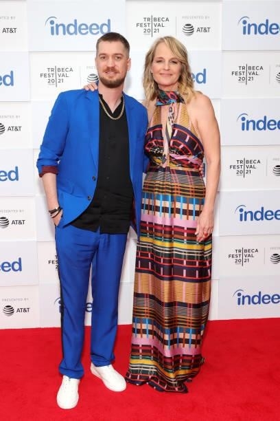 Director Rafael Casal and Helen Hunt attend 2021 Tribeca Festival Premiere of "Blindspotting
