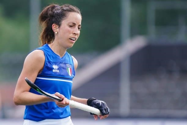 Lara Oviedo of Italy during the Euro Hockey Championships match between Scotland and Italy at Wagener Stadion on June 11, 2021 in Amstelveen,...