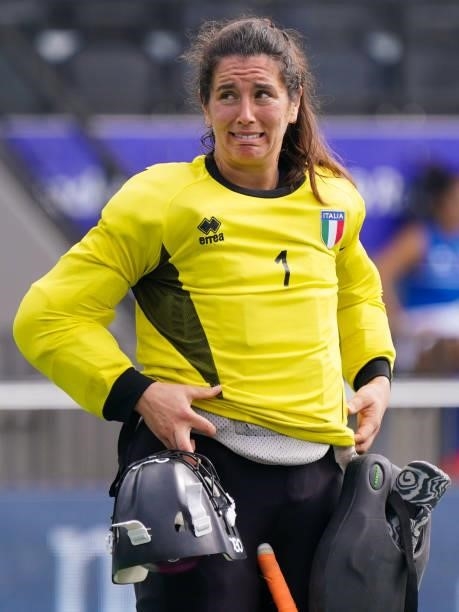 Sofia Monserrat of Italy during the Euro Hockey Championships match between Scotland and Italy at Wagener Stadion on June 11, 2021 in Amstelveen,...