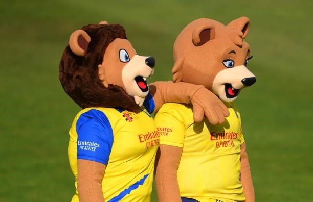 The Durham mascots pictured together during the Vitality T20 Blast match between Durham Cricket and Yorkshire Vikings at Emirates Riverside on June...