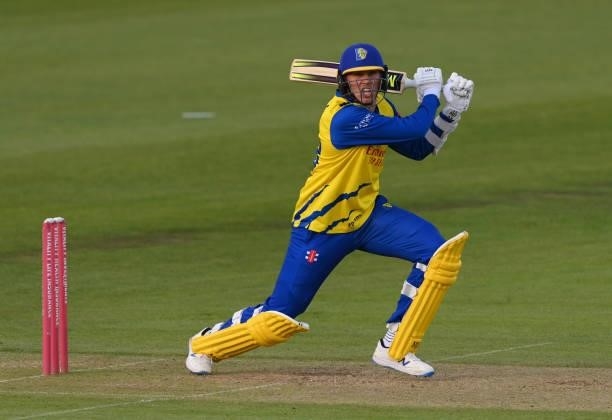 Durham batsman Paul Coughlin in batting action during the Vitality T20 Blast match between Durham Cricket and Yorkshire Vikings at Emirates Riverside...