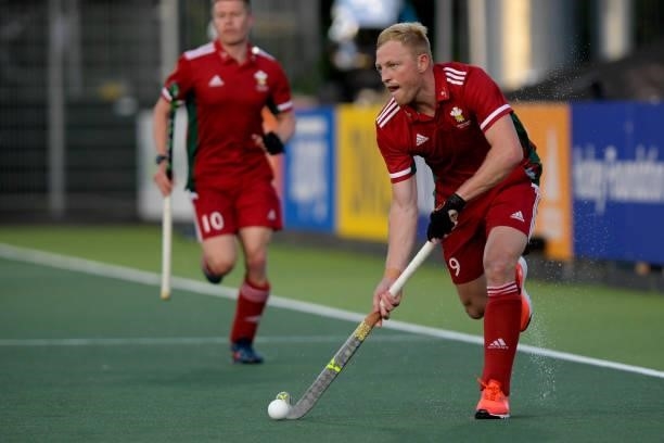 Rupert Shipperley of Wales during the Euro Hockey Championships Men match between Wales and Russia at Wagener Stadion on June 11, 2021 in Amstelveen,...