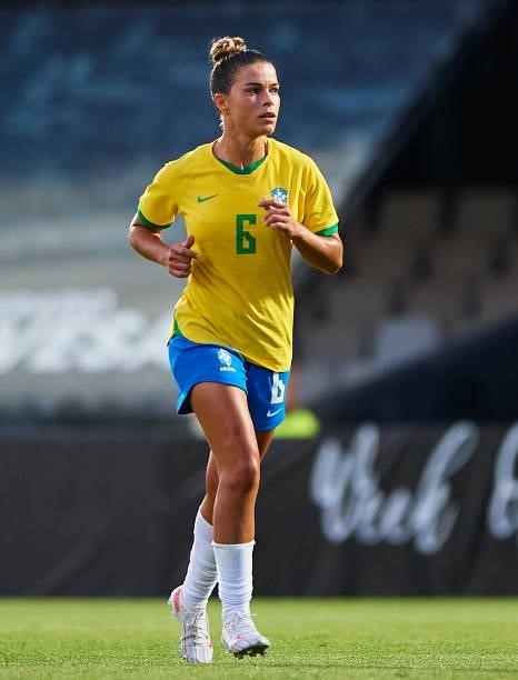 Taimires Britto of Brazil in action during the Women's International friendly match between Brazil and Russia at Estadio Cartagonova on June 11, 2021...