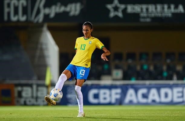 Bruna Soares of Brazil in action during the Women's International friendly match between Brazil and Russia at Estadio Cartagonova on June 11, 2021 in...