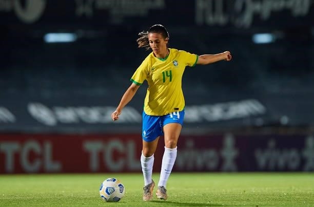 Julia Bianchi of Brazil in action during the Women's International friendly match between Brazil and Russia at Estadio Cartagonova on June 11, 2021...