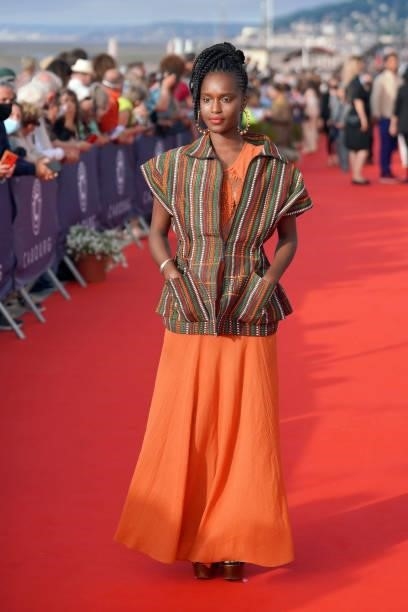 Fatou N'Diaye attends the 35th Cabourg Film Festival - Day Three on June 11, 2021 in Cabourg, France.