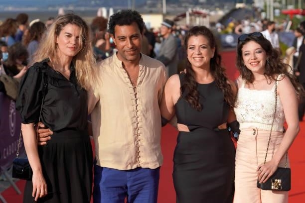 Guest, Lyes Salem, Kamir Aïnouz, and Zoé Adjani attend the 35th Cabourg Film Festival - Day Three on June 11, 2021 in Cabourg, France.