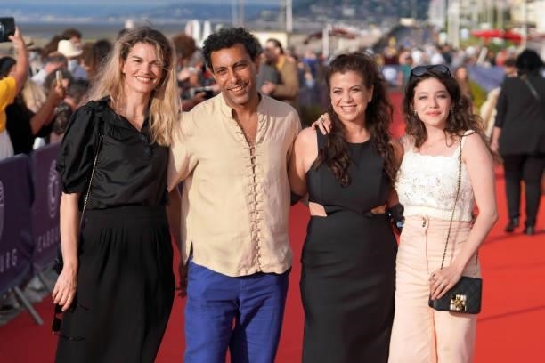 Guest, Lyes Salem, Kamir Aïnouz, and Zoé Adjani attend the 35th Cabourg Film Festival - Day Three on June 11, 2021 in Cabourg, France.