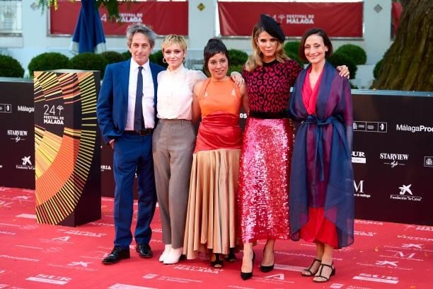 Alfredo Castro, Maria Romanillos, Claudia Pinto, Juana Acosta and Carme Elias attend 'Las Consecuencias' premiere during the 24th Malaga Film...