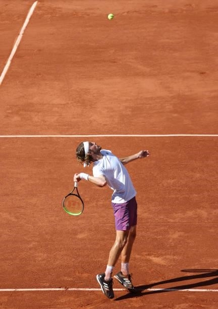 Stefanos Tsitsipas of Greece during day 13 of the French Open 2021, Roland-Garros 2021, Grand Slam tennis tournament at Roland Garros stadium on June...