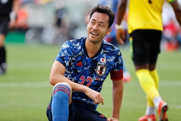 Maya Yoshida of Japan U-24 reacts after missing a chance during the international friendly match between Japan U-24 and Jamaica at the Toyota Stadium...