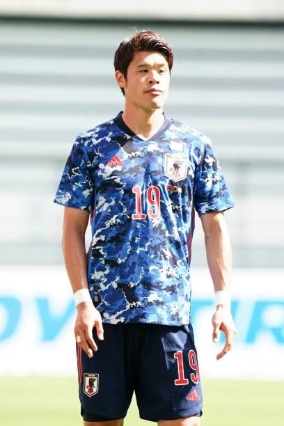 Hiroki Sakai of Japan U-24 is seen during the international friendly match between Japan U-24 and Jamaica at the Toyota Stadium on June 12, 2021 in...
