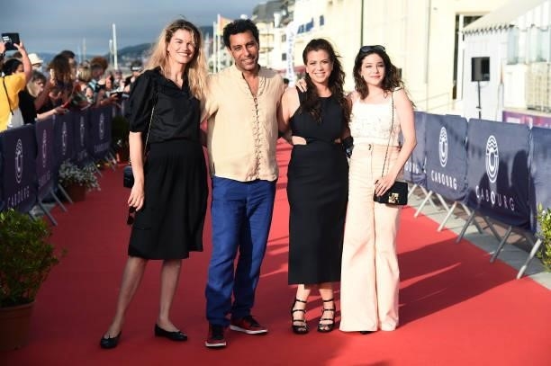 Guest, Lyes Salem, Kamir Aïnouz, and Zoé Adjani attends the 35th Cabourg Film Festival - Day Three on June 11, 2021 in Cabourg, France.