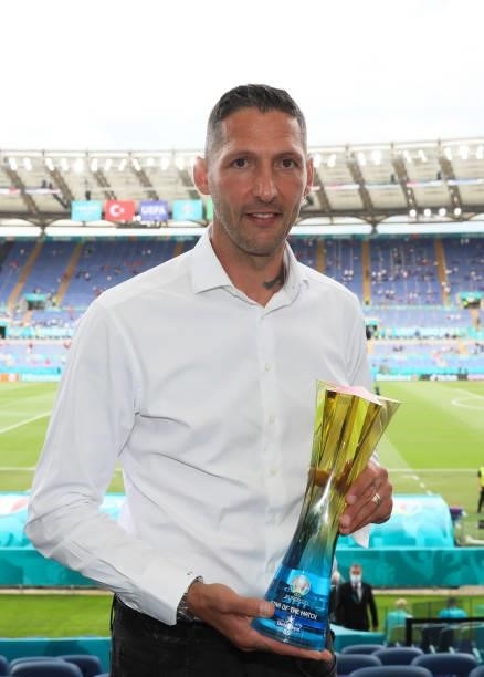 Marco Materazzi receives Heineken Cup UEFA Ambassadors during the UEFA Euro 2020 Championship Group A match between Turkey and Italy at Stadio...