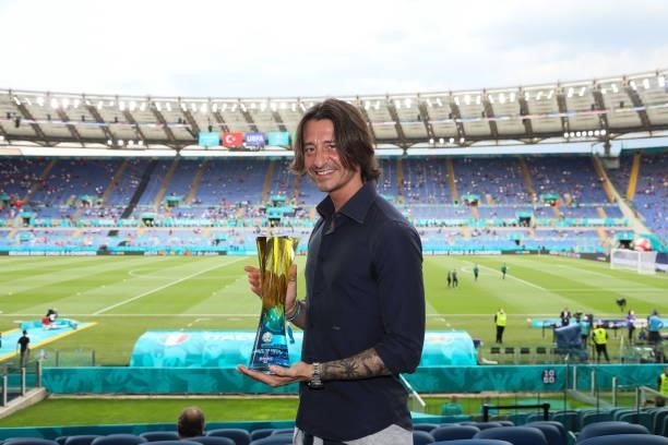 Francesco Oppini receives Heineken Cup UEFA Ambassadors during the UEFA Euro 2020 Championship Group A match between Turkey and Italy at Stadio...