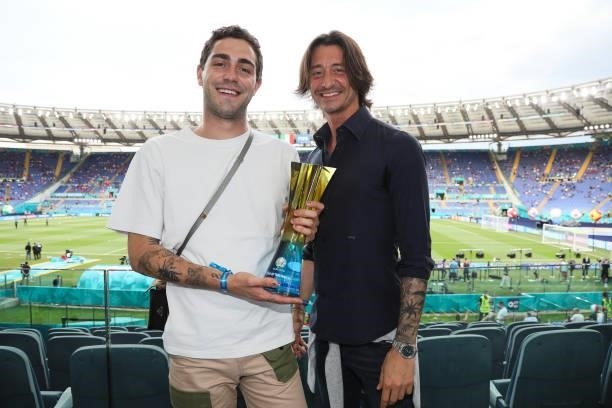 Tommaso Zorzi and Francesco Oppini receive Heineken Cup UEFA Ambassadors during the UEFA Euro 2020 Championship Group A match between Turkey and...