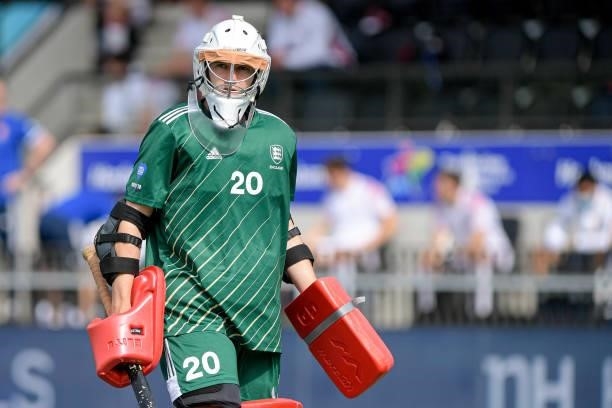 Oliver Payne of England during the Euro Hockey Championships Men match between England and Belgium at Wagener Stadion on June 12, 2021 in Amstelveen,...