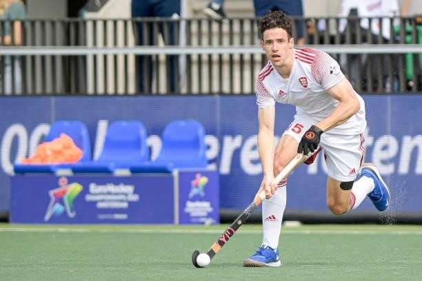 Phil Roper of England during the Euro Hockey Championships Men match between England and Belgium at Wagener Stadion on June 12, 2021 in Amstelveen,...
