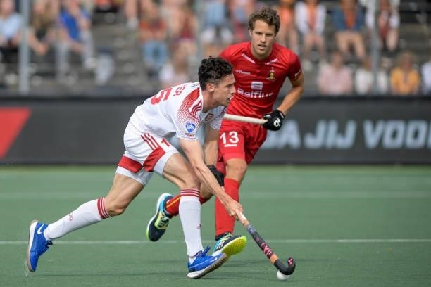During the Euro Hockey Championships Men match between England and Belgium at Wagener Stadion on June 12, 2021 in Amstelveen, Netherlands