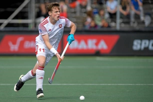 Ian Sloan of England during the Euro Hockey Championships Men match between England and Belgium at Wagener Stadion on June 12, 2021 in Amstelveen,...