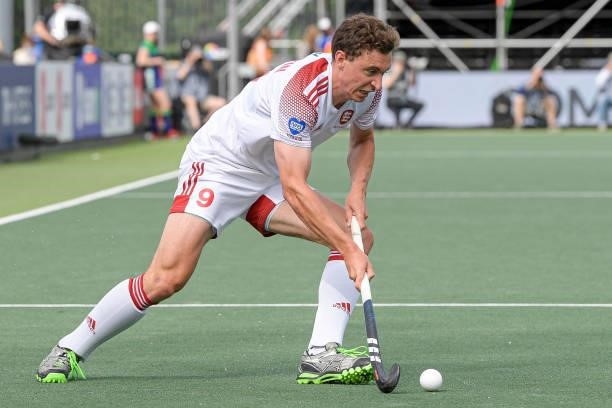 Harry Martin of England during the Euro Hockey Championships Men match between England and Belgium at Wagener Stadion on June 12, 2021 in Amstelveen,...