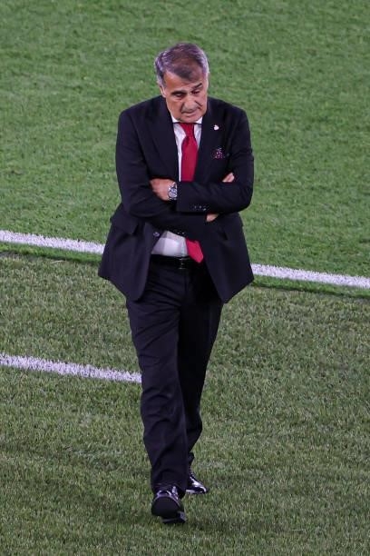 Head coach Senol Gunes of Turkey during the UEFA Euro 2020 Group A match between Turkey and Italy at Stadio Olympico on June 11, 2021 in Rome, Italy
