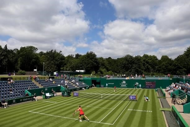 General view of the Ann Jones Court in qualifying during the Viking Classic Birmingham at Edgbaston Priory Club on June 12, 2021 in Birmingham,...