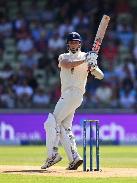 England batsman Zak Crawley in batting action during day three of the second LV= Insurance Test Match between England and New Zealand at Edgbaston on...