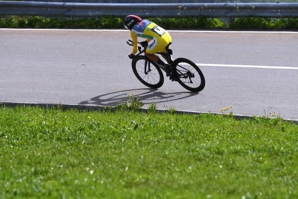 Richard Carapaz of Ecuador and Team INEOS Grenadiers Yellow Leader Jersey during the 84th Tour de Suisse 2021, Stage 7 a 23,2km Individual Time Trial...