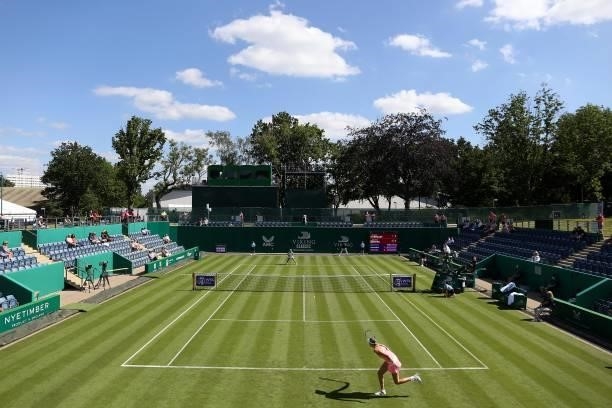 General view of the Ann Jones Court in qualifying during the Viking Classic Birmingham at Edgbaston Priory Club on June 12, 2021 in Birmingham,...