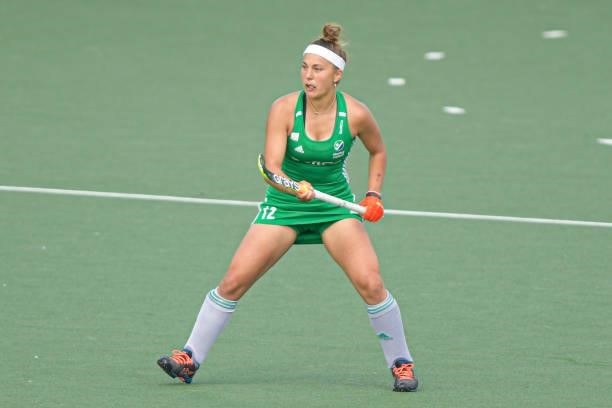 Elizabeth Murphy of Ireland during the Euro Hockey Championships match between Ireland and Italy at Wagener Stadion on June 12, 2021 in Amstelveen,...