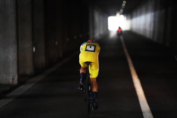 Richard Carapaz of Ecuador and Team INEOS Grenadiers Yellow Leader Jersey during the 84th Tour de Suisse 2021, Stage 7 a 23,2km Individual Time Trial...