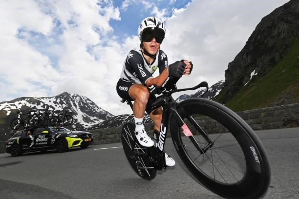 Domenico Pozzovivo of Italy and Team Qhubeka Assos during the 84th Tour de Suisse 2021, Stage 7 a 23,2km Individual Time Trial stage from...