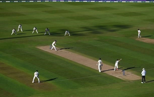 General view of the action during day three of the second LV= Insurance Test Match between England and New Zealand at Edgbaston on June 12, 2021 in...