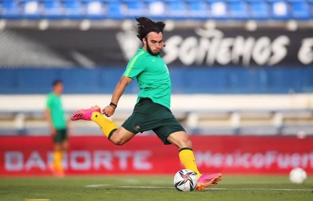 Nicholas D ́Agostino of Australia warms up prior to a International Friendly match between Mexico and Australia at Marbella Municipal Stadium on June...