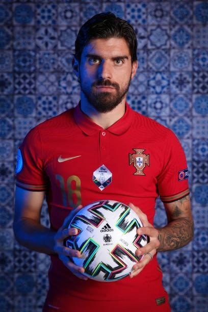 Ruben Neves of Portugal poses for a photo during the official UEFA Euro 2020 media access day on June 11, 2021 in Budapest, Hungary.