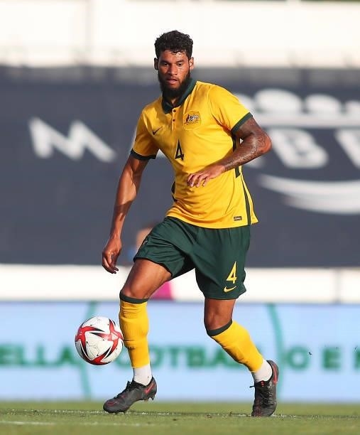 Jay Rich-Baghuelou of Australia in action during a International Friendly match between Mexico and Australia at Marbella Municipal Stadium on June...