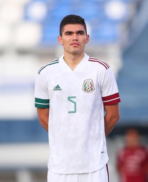 Johan Felipe Vásquez Ibarra of Mexico looks on during a International Friendly match between Mexico and Australia at Marbella Municipal Stadium on...