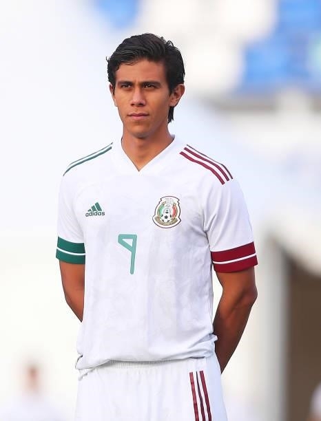 José Juan Macías Guzmán of Mexico looks on during a International Friendly match between Mexico and Australia at Marbella Municipal Stadium on June...