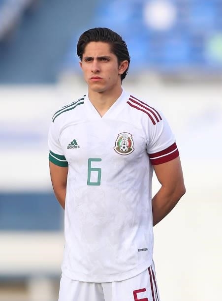 Alan Jhosué Cervantes Martín of Mexico looks on during a International Friendly match between Mexico and Australia at Marbella Municipal Stadium on...