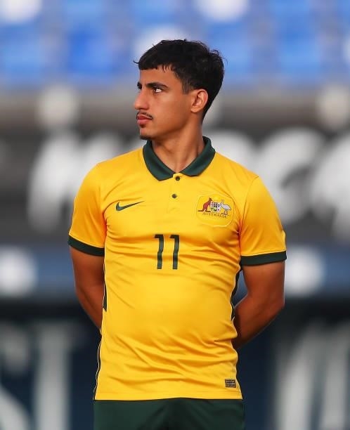 Daniel Arzani of Australia look on during a International Friendly match between Mexico and Australia at Marbella Municipal Stadium on June 12, 2021...